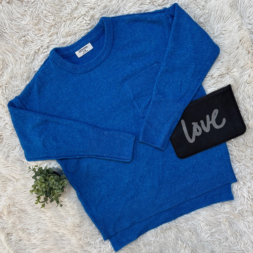 Zenana  Crewneck Sweater 💗 Blue